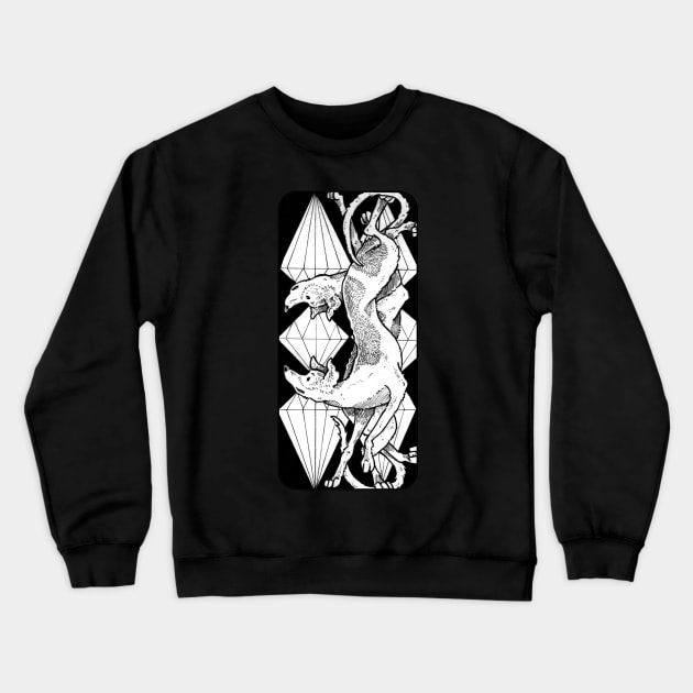 Diamond Dogs Crewneck Sweatshirt by Elspeth Rose Design